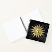Celestial Golden Sun Spiral Notebook Notizblock (Innenseite)