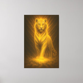 Celestial Golden White Tiger – Ascending Divine Au Leinwanddruck