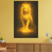 Celestial Golden White Tiger – Supreme Radiant Pow Leinwanddruck (Insitu (Wohnzimmer))