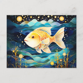 Celestial Goldfish Postkarte