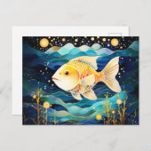 Celestial Goldfish Postkarte (Vorne/Hinten)