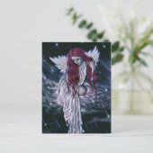 Celestial Gothic Angel Shooting Stars Postcard Postkarte (Stehend Vorderseite)
