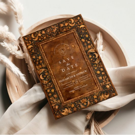 Celestial Gothic Baroque Wedding Save The Date