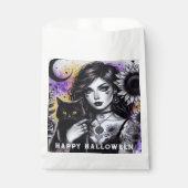 Celestial Gothic Hexe und Black Cat Geschenktütchen (Vorderseite)