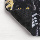 Celestial Gothic Hexe und Black Cat Mousepad (Ecke)
