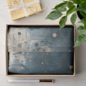 Celestial Gothic Rose Mitternacht Elegante Seidenpapier (Geschenk)