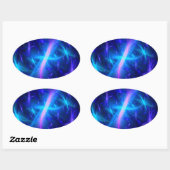 Celestial Grace Ovaler Aufkleber (Blatt)