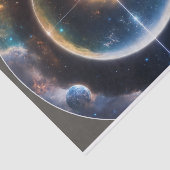 "Celestial Gravitas: Black Hole Space-Time Emblem" Seidenpapier (Ausschnitt)