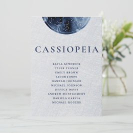 Celestial Gray Blue Seating Plan Karten Gastnamen
