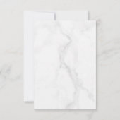 Celestial Gray Marble Moon Phases Wedding RSVP Karte (Rückseite)
