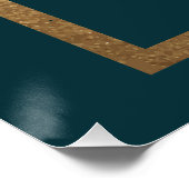 Celestial Green Gold Mimosa Bar Sun Moon Stars Poster (Ecke)