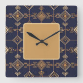 Celestial Grid Quadratische Wanduhr (Vorderseite)