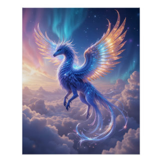 Celestial Griffin Soar Poster