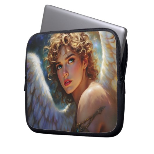 Celestial Guardian - Engel der Sterne Laptopschutzhülle (Vorderseite Links)