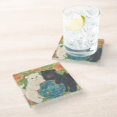 Celestial Guardians: Cosmic Harmony Glasuntersetzer (Schrägansicht)