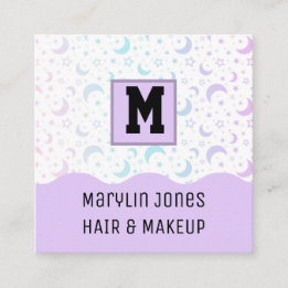 CELESTIAL HALLOWEEN QUADRATISCHE VISITENKARTE