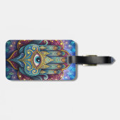 Celestial Hamsa Gepäckanhänger (Rückseite horizontal)