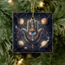 Celestial Hamsa Hand & Evil Eye Cosmic Protection 