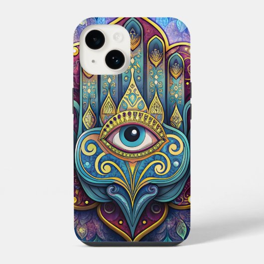 Celestial Hamsa  iPhone Hülle (Rückseite)