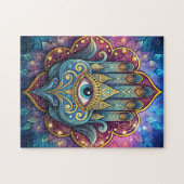 Celestial Hamsa Puzzle (Horizontal)