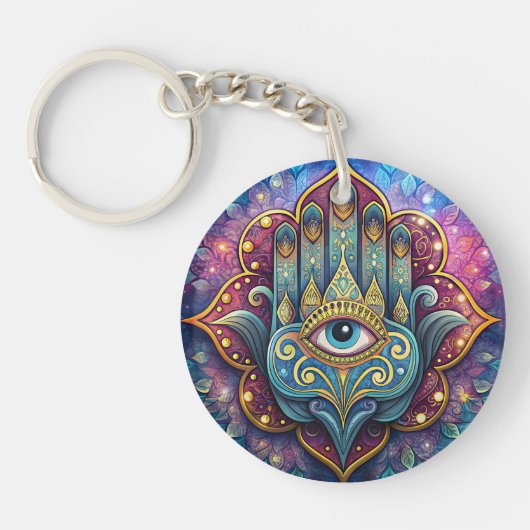 Celestial Hamsa  Schlüsselanhänger (Vorderseite)
