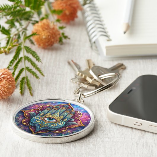 Celestial Hamsa  Schlüsselanhänger (Seite)