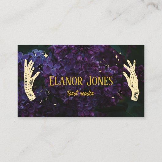 Celestial Hands Tarot Reader Business Cards Visitenkarte (Vorderseite)