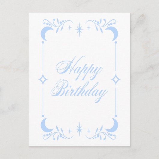 Celestial Happy Birthday Postkarte (Vorderseite)