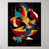 Celestial Harmony – Dynamic Geometric Abstract Poster (Vorne)