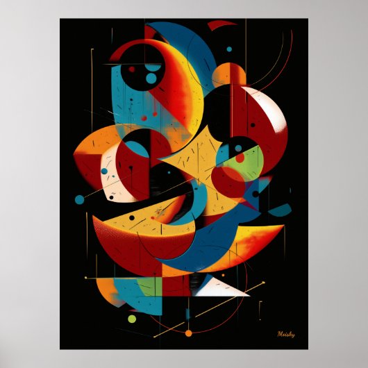 Celestial Harmony – Dynamic Geometric Abstract Poster (Vorne)