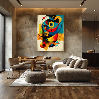 Celestial Harmony – Mid-Century Geometric Flow Wal Poster