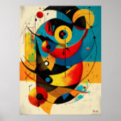 Celestial Harmony – Mid-Century Geometric Flow Wal Poster (Vorne)