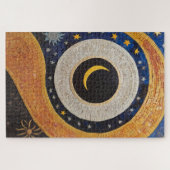 Celestial Harmony Mosaic Sun Moon Stars Puzzle (Horizontal)