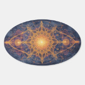 Celestial Harmony – Portal of the Sacred Light Ovaler Aufkleber (Vorderseite)
