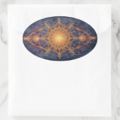 Celestial Harmony – Portal of the Sacred Light Ovaler Aufkleber (Tasche)