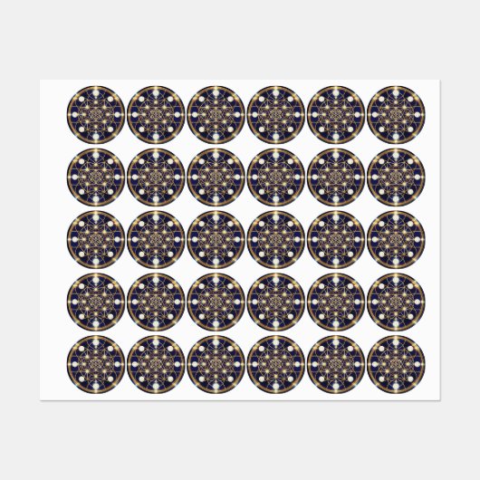 Celestial Harmony – The Light Within the Grid Etiketten (Blatt)