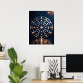 Celestial Harmony: Zodiac Mandala Symphony Poster (Heimbüro)