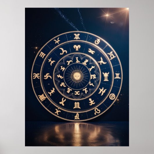 Celestial Harmony: Zodiac Mandala Symphony Poster (Vorne)