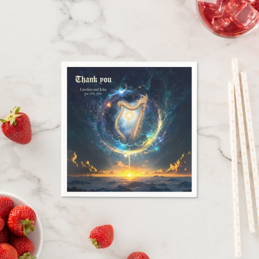 Celestial Harp of the Moonbound Skies.  Serviette (Beispiel)