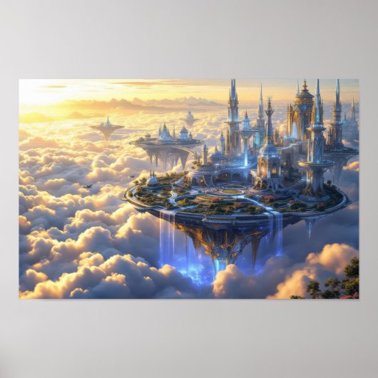 Celestial Haven: The Floating Citadel Poster (Vorne)