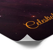 Celestial Heart – Abstract Cosmic Love Art Poster (Ecke)