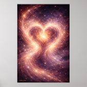 Celestial Heart – Abstract Cosmic Love Art Poster (Vorne)