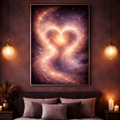 Celestial Heart – Abstract Cosmic Love Art Poster