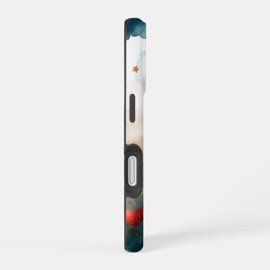 Celestial Heart Drift - Anime Aesthetic Phone Case iPhone 16 Hülle (Rechte Seite)