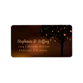 Celestial Herbst Night Light Wedding Adressaufkleber