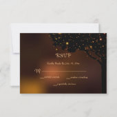 Celestial Herbst Night Light Wedding RSVP Karte (Vorderseite)