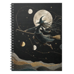 Celestial Hexe Moon Phases Notebook Notizblock