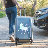 Celestial Holographic Rainbow Unicorn XL Vinyl Aufkleber (Koffer Insitu)