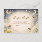 Celestial Honey Bee Baby Shower Diapper Raffle Begleitkarte (Vorderseite)