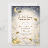 Celestial Honey Bee Baby Shower Einladung (Vorderseite)